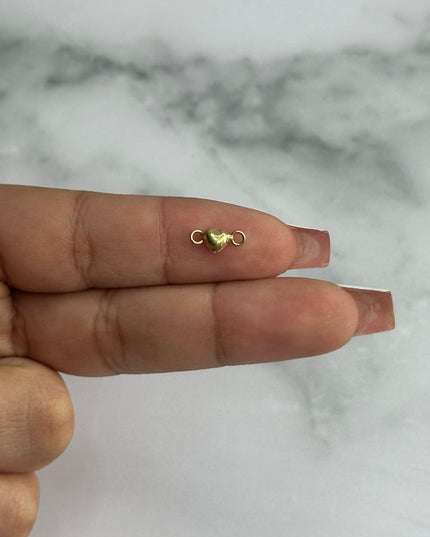 Herraje corazon liso inflado pequeño / 0,16 Gr / Oro amarillo 18k