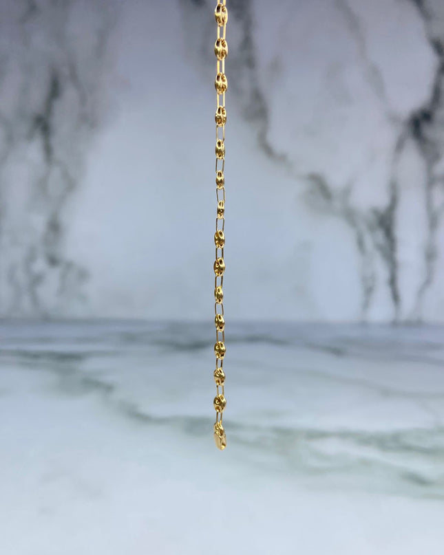 Pulso gc liso mediano / 2,36 Gr Broche 0,40 / 16,5 Cm / Oro amarillo 18k