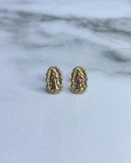 Topos Virgen de guadalupe silueta grande 10 mm / 0,95 Gr / Oro amarillo 18k
