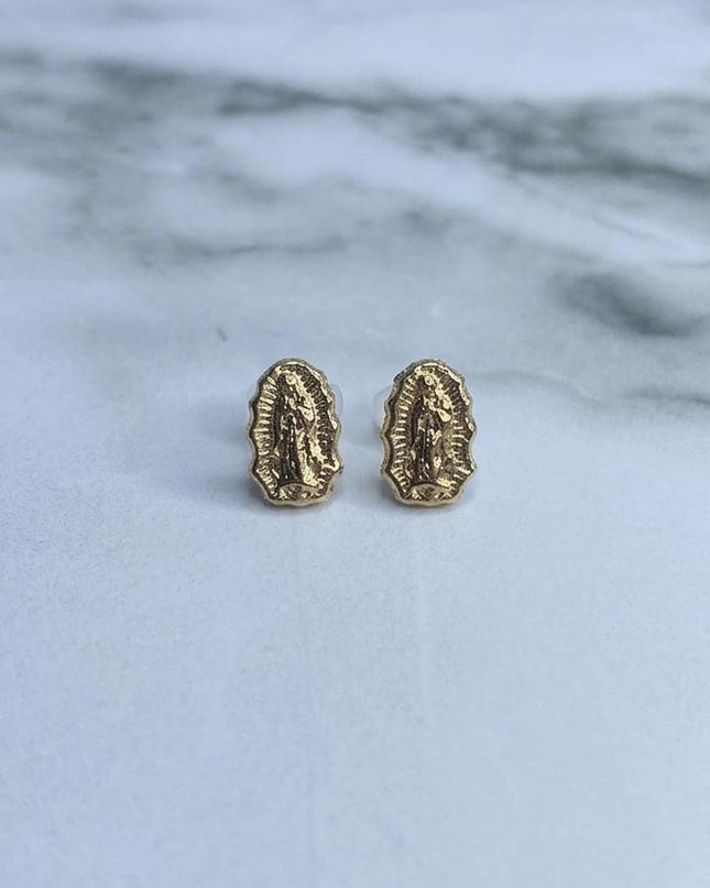 Topos Virgen de guadalupe silueta grande 10 mm / 0,95 Gr / Oro amarillo 18k