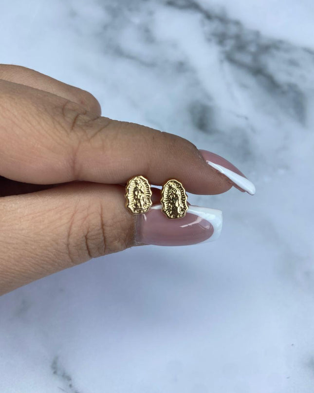 Topos Virgen de guadalupe silueta grande 10 mm / 0,95 Gr / Oro amarillo 18k