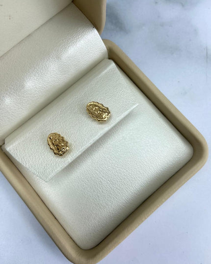 Topos Virgen de guadalupe silueta grande 10 mm / 0,95 Gr / Oro amarillo 18k