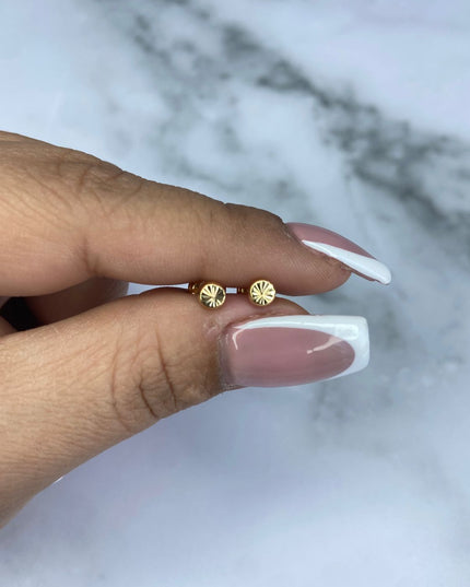 Topos Disco inflado pequeño / 0,58 Gr / 3 mm / Oro amarillo 18k