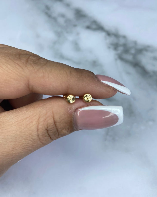 Topos Disco inflado pequeño / 0,58 Gr / 3 mm / Oro amarillo 18k
