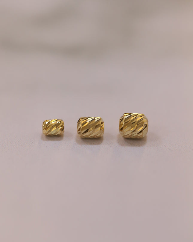 Herraje Barril #4 diamantado / 0,10 Gr / Oro amarillo 18k