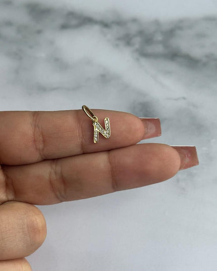 Dije casting letra N / 0,56 Gr / Oro amarillo 18k