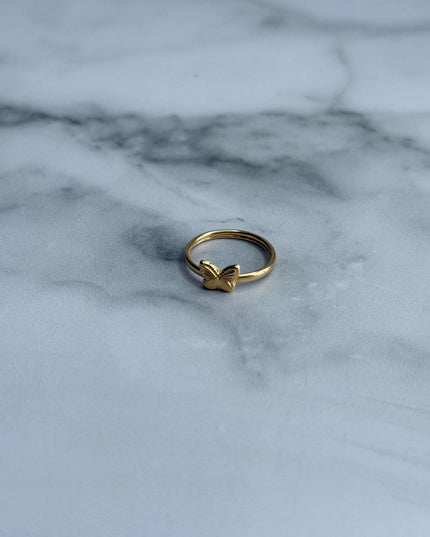 Anillo mariposa / 1,15 Gr / Talla 7 / Oro amarillo 18k