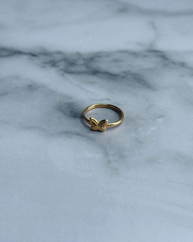 Anillo mariposa / 1,15 Gr / Talla 7 / Oro amarillo 18k